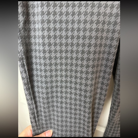 SPANX Jean-Ish Houndstooth Plaid Leggings Pants PullOn Waist Slimming Black Gray - Picture 6 of 11